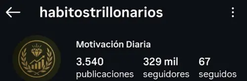 Cuenta temática habitostrillonarios con 329 mil seguidores